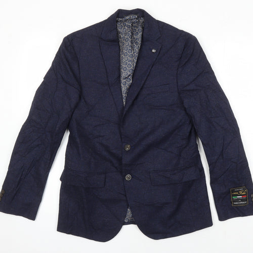 M&S Womens Blue Jacket Blazer Size 8