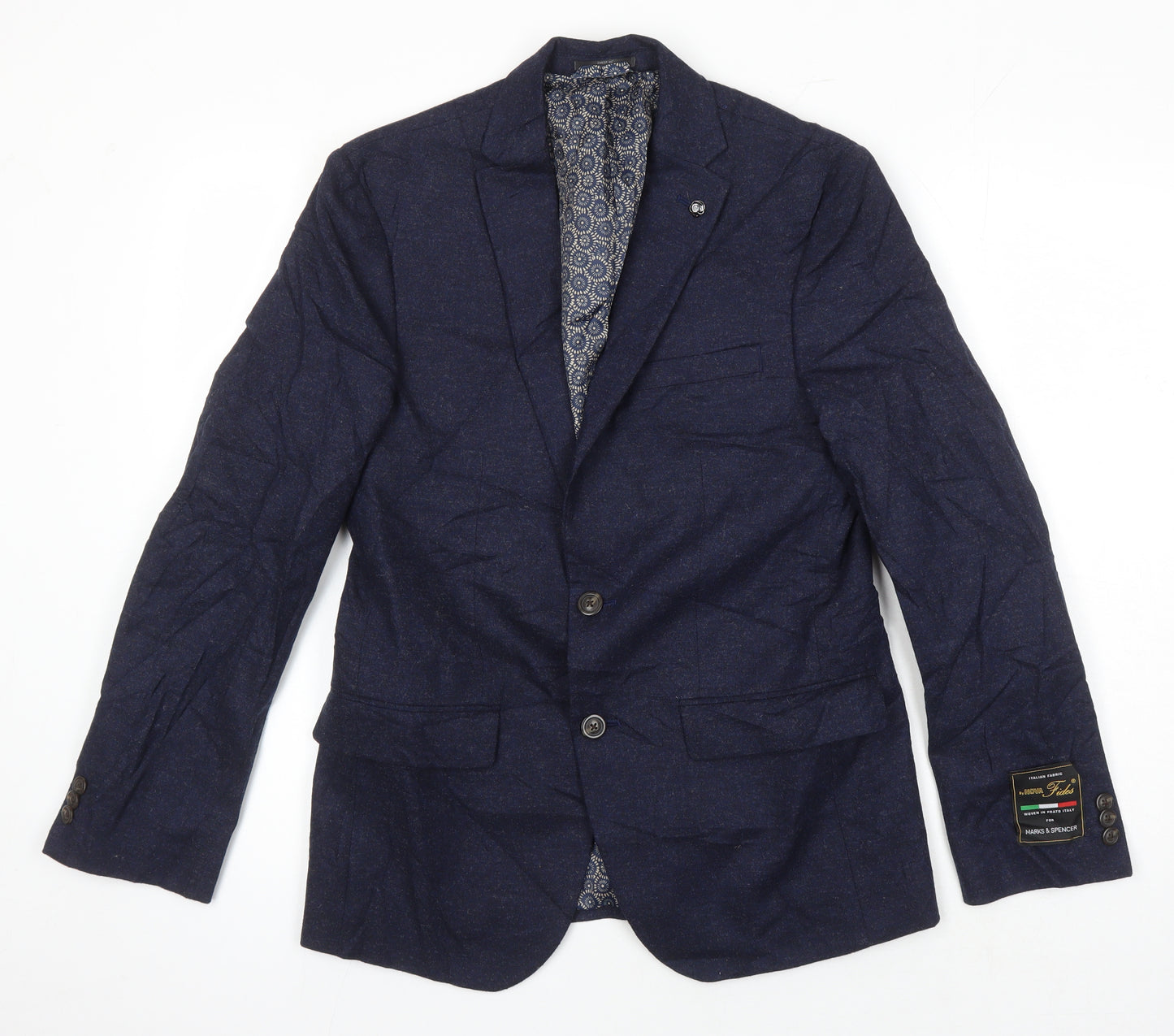 M&S Womens Blue Jacket Blazer Size 8
