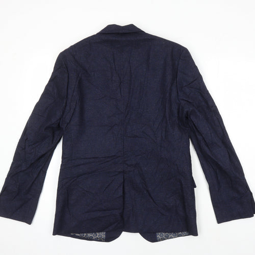 M&S Womens Blue Jacket Blazer Size 8