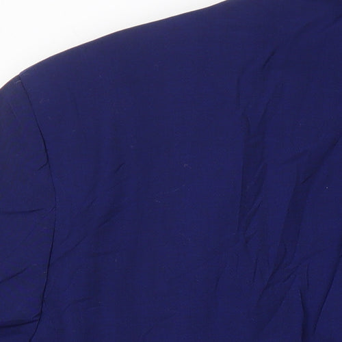 M&S Mens Blue Wool Jacket Blazer Size 38 Regular