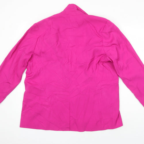 M&S Womens Pink Jacket Blazer Size 18 Button