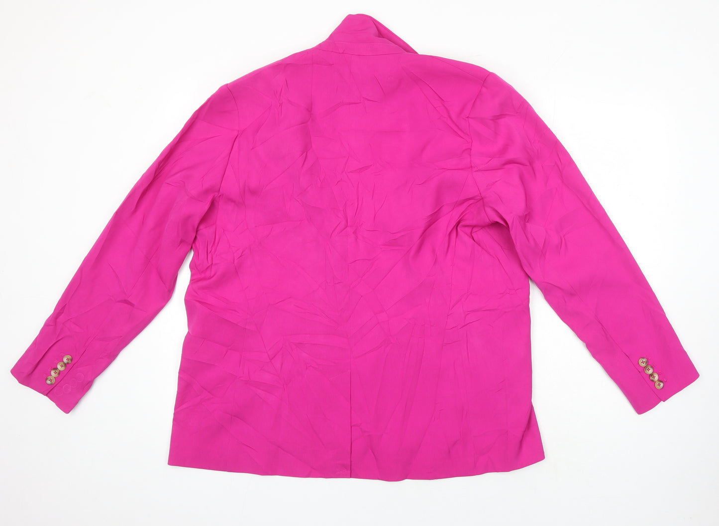 M&S Womens Pink Jacket Blazer Size 18 Button
