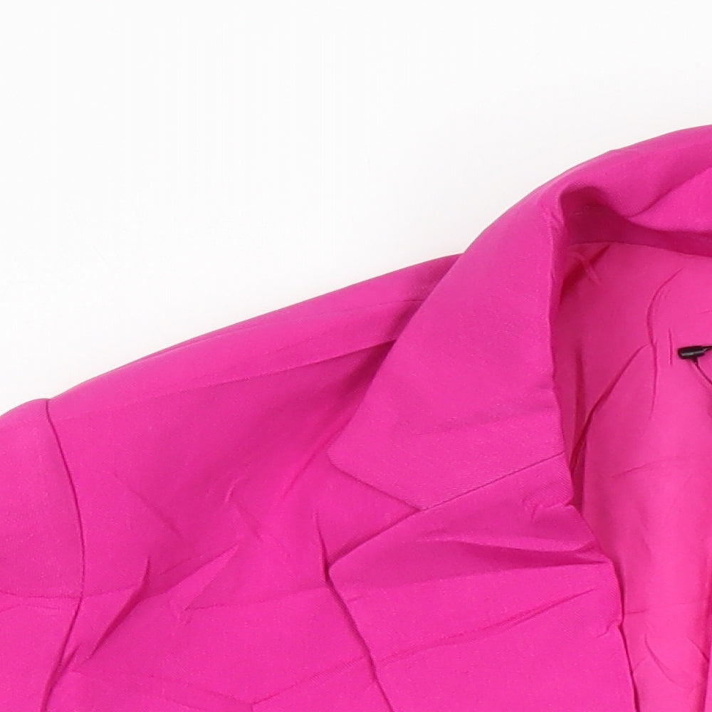 M&S Womens Pink Jacket Blazer Size 18 Button
