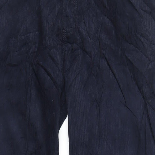 Marks and Spencer Mens Blue Cotton Trousers Size 44 in L31 in Regular Zip
