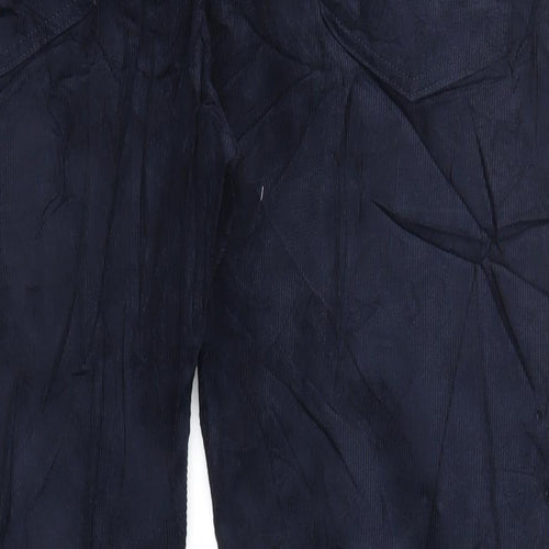 Marks and Spencer Mens Blue Cotton Trousers Size 44 in L31 in Regular Zip