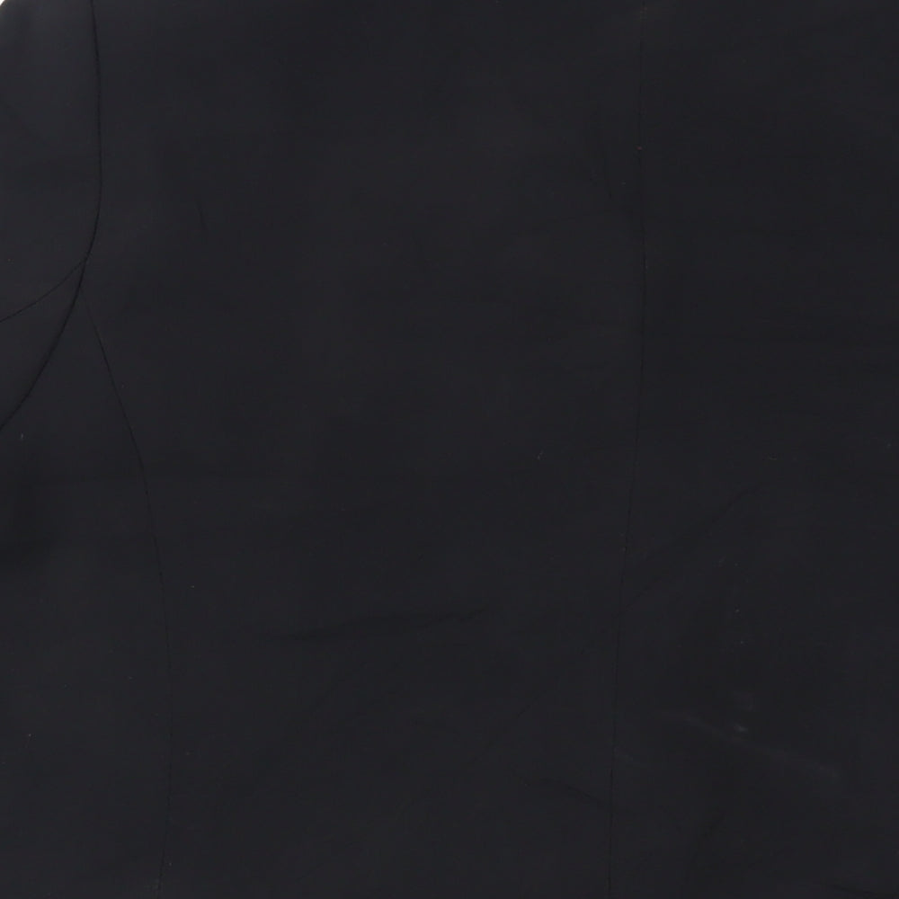 Marks and Spencer Womens Black Jacket Blazer Size 18 - Open Ruched Sleeve