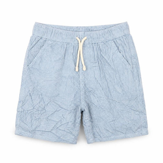 Marks and Spencer Boys Blue Cotton Bermuda Shorts Size 11-12 Years Regular Drawstring - Adjustable Waist