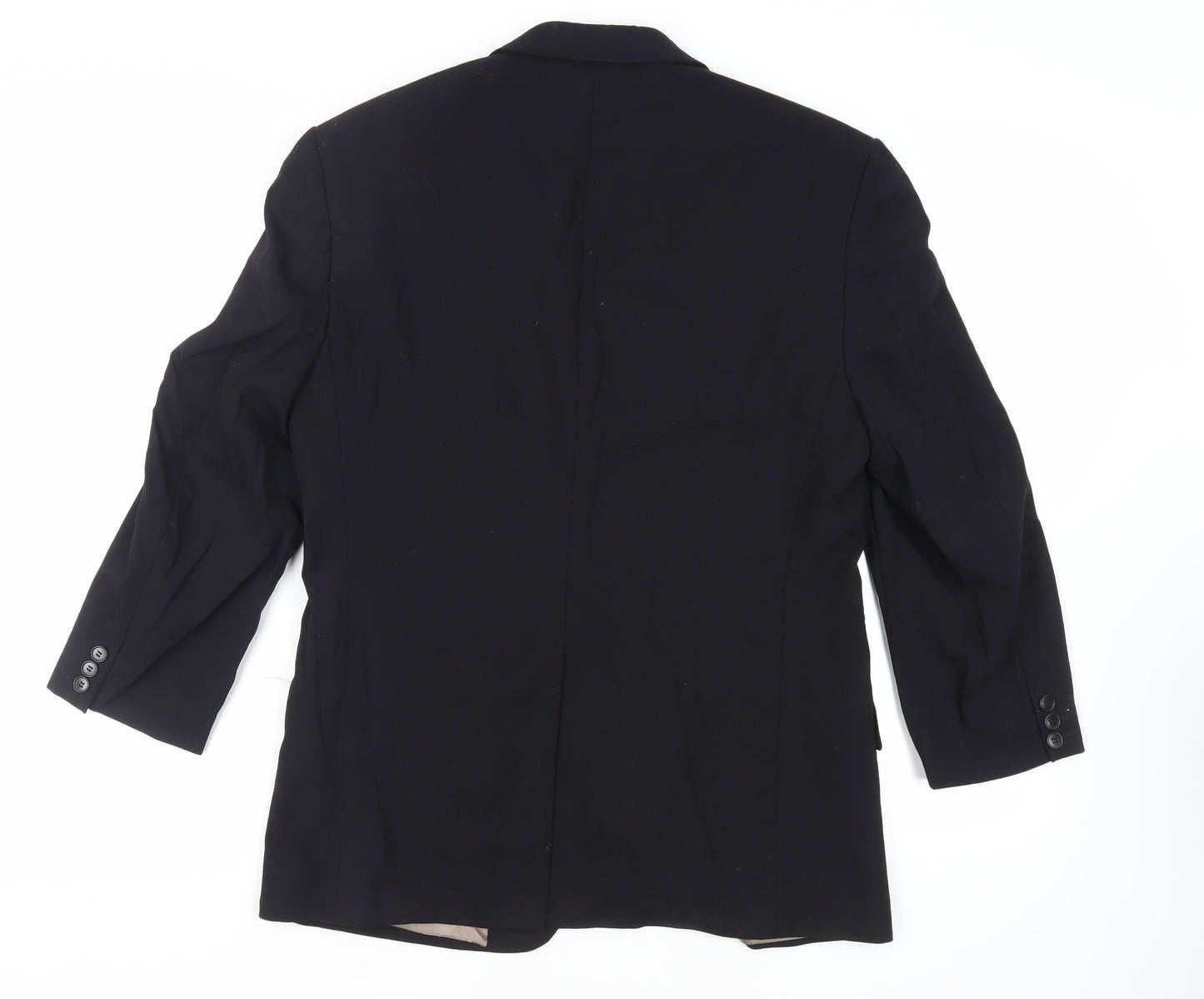 Marks and Spencer Mens Black Wool Jacket Suit Jacket Size 38 Regular