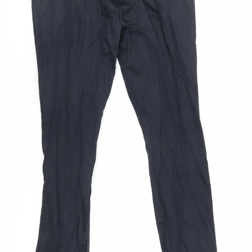 Paul Smith Womens Blue Cotton Dress Pants Trousers Size 34 in L31 in Regular Zip - Zip Detail