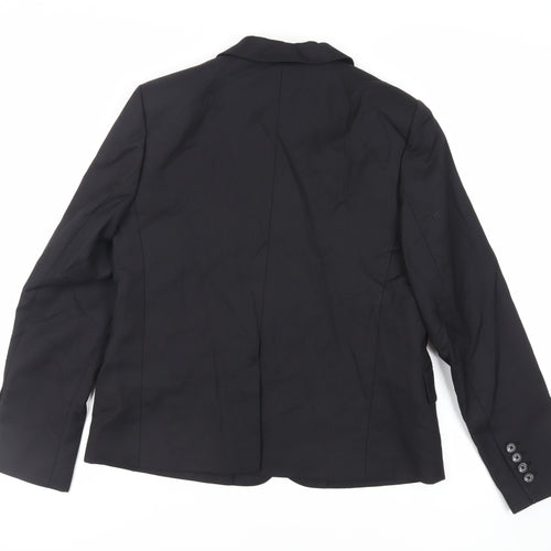 Marks and Spencer Womens Black Jacket Blazer Size 12 Button