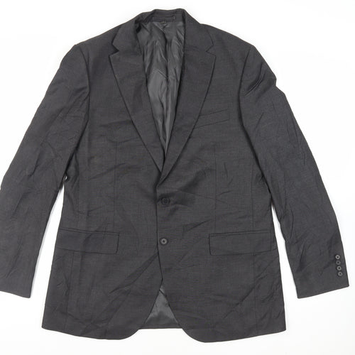Marks and Spencer Mens Grey Polyester Jacket Suit Jacket Size 44 Regular