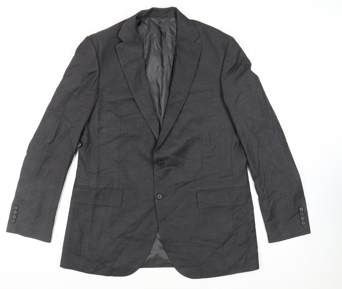 Marks and Spencer Mens Grey Polyester Jacket Suit Jacket Size 44 Regular