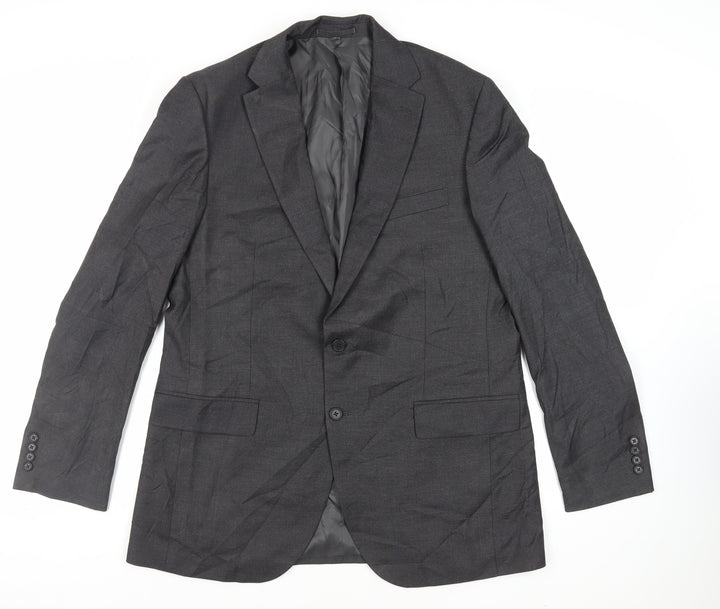 Marks and Spencer Mens Grey Polyester Jacket Suit Jacket Size 44 Regular