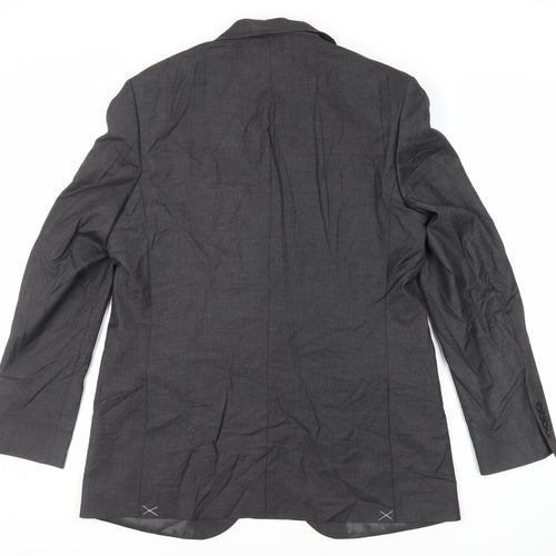 Marks and Spencer Mens Grey Polyester Jacket Suit Jacket Size 44 Regular