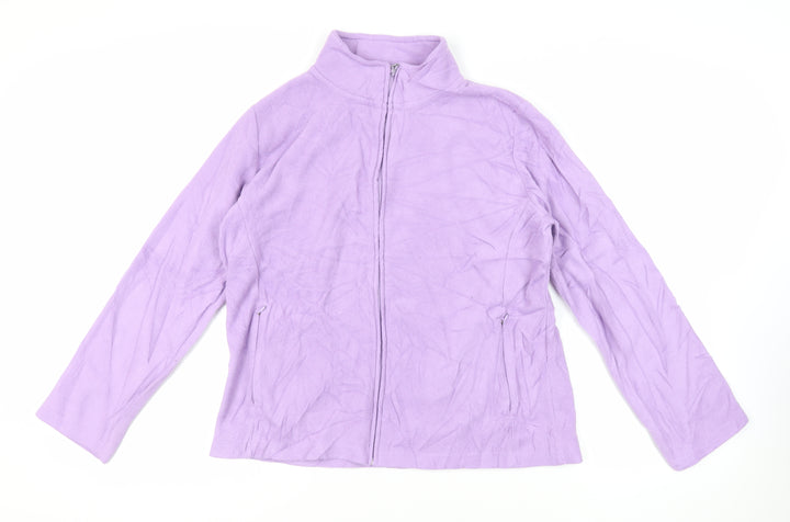 EWM Womens Purple Jacket Size L Zip - Zipped Pockets