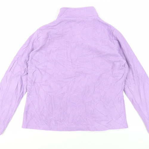 EWM Womens Purple Jacket Size L Zip - Zipped Pockets