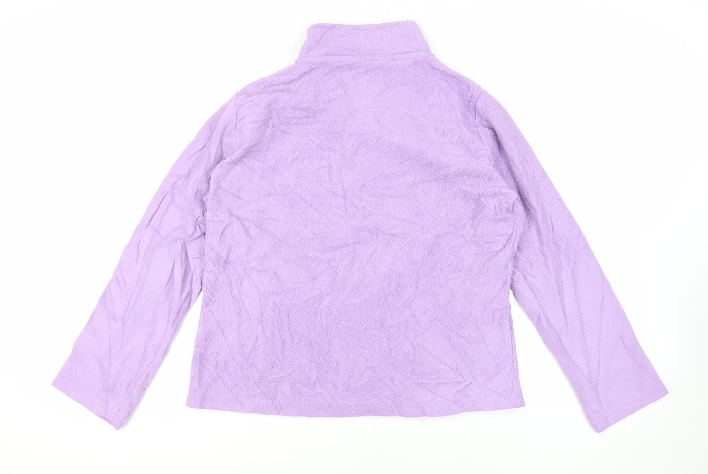 EWM Womens Purple Jacket Size L Zip - Zipped Pockets