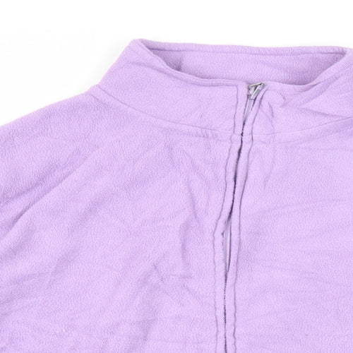 EWM Womens Purple Jacket Size L Zip - Zipped Pockets