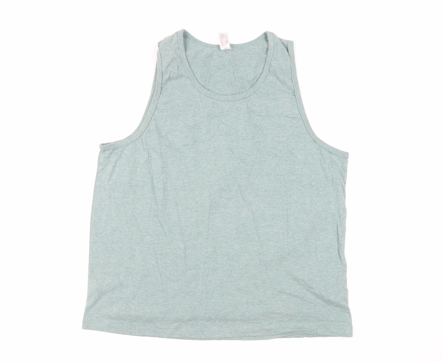 Thomas Nash Womens Green Cotton Basic Tank Size L Round Neck