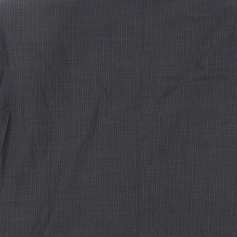 Marks and Spencer Mens Grey Plaid Polyester Jacket Suit Jacket Size 40 Regular