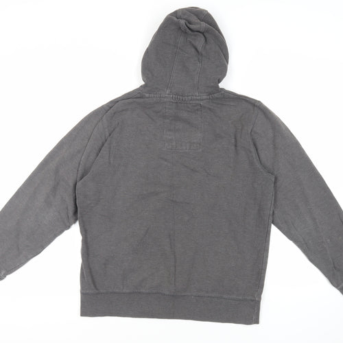 Tokyo Laundry Mens Grey Cotton Pullover Hoodie Size L - Logo
