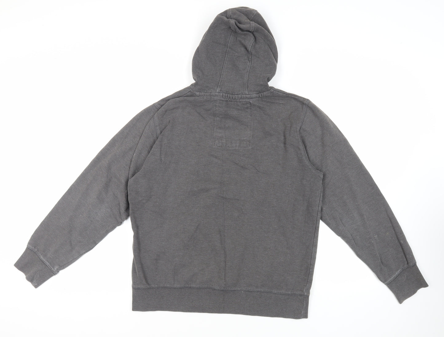 Tokyo Laundry Mens Grey Cotton Pullover Hoodie Size L - Logo