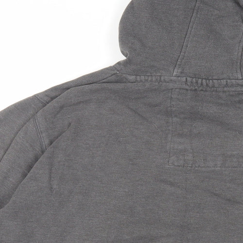 Tokyo Laundry Mens Grey Cotton Pullover Hoodie Size L - Logo
