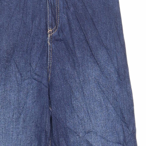 Marks and Spencer Womens Black Cotton Tapered Jeans Size 6 L28 in Regular Zip