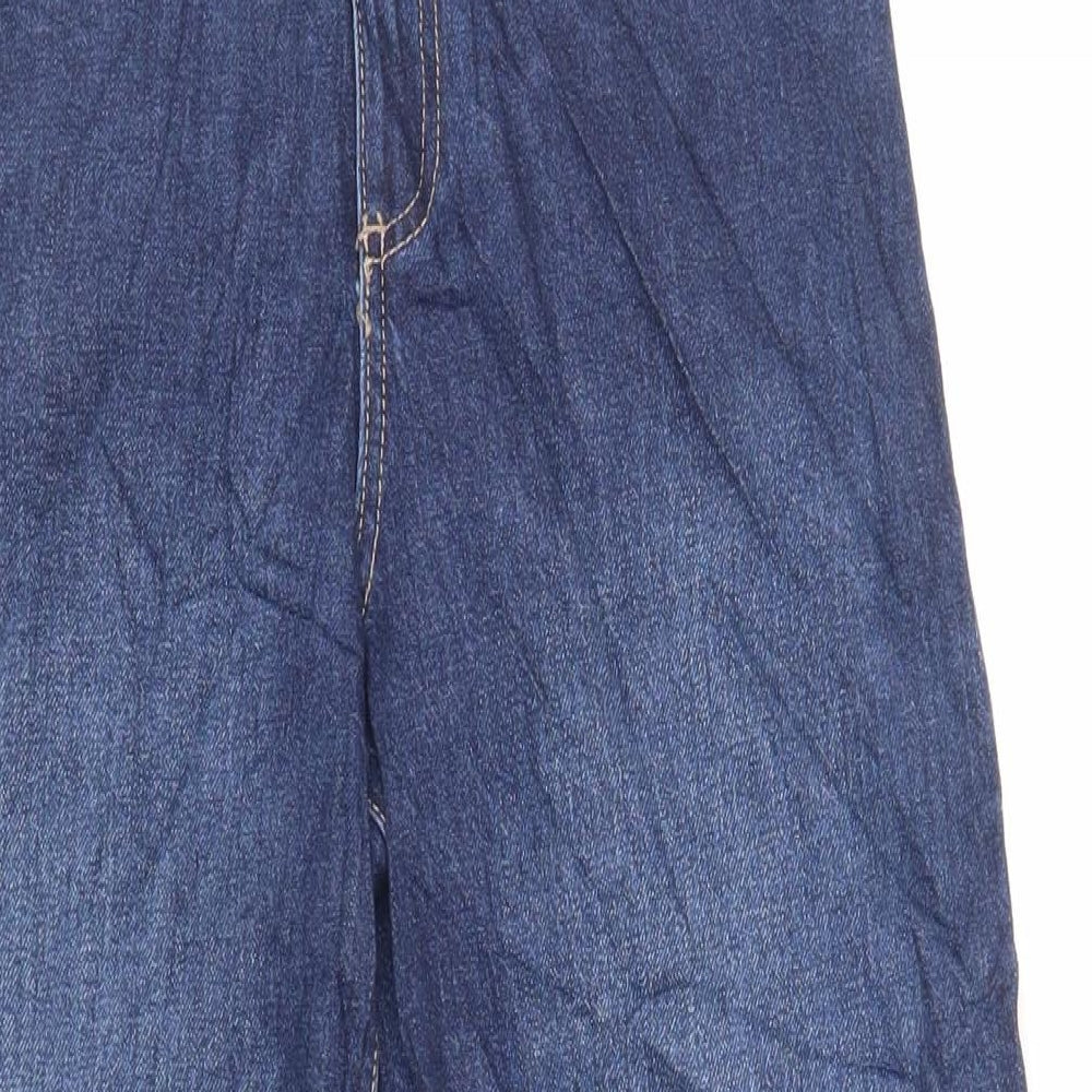 Marks and Spencer Womens Black Cotton Tapered Jeans Size 6 L28 in Regular Zip