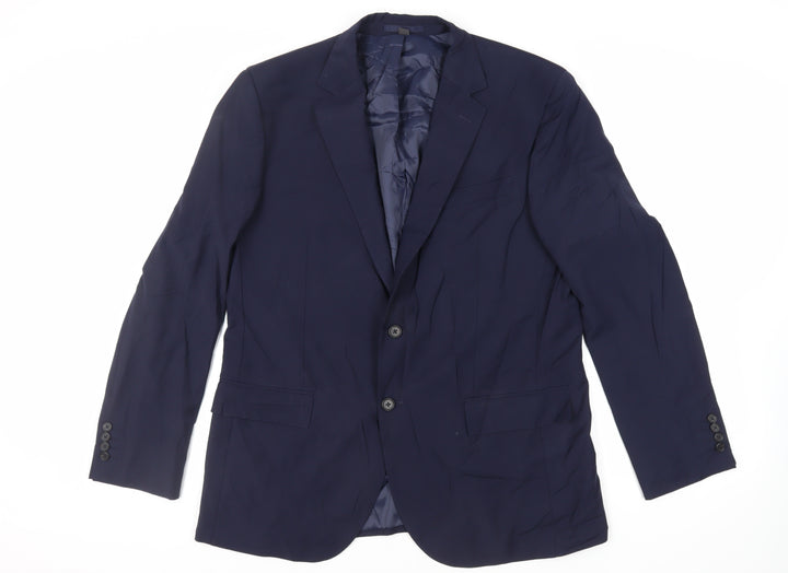 Marks and Spencer Mens Blue Wool Jacket Suit Jacket Size 42 Regular