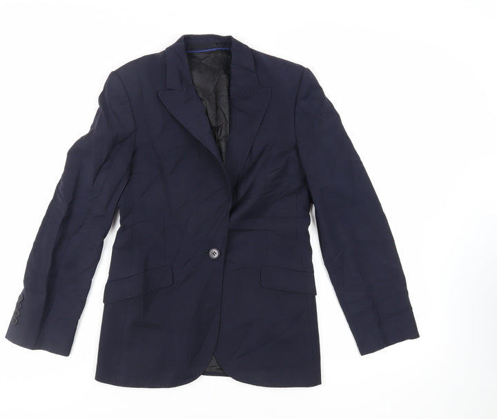 Wardrobes Womens Blue Jacket Blazer Size 8 Button