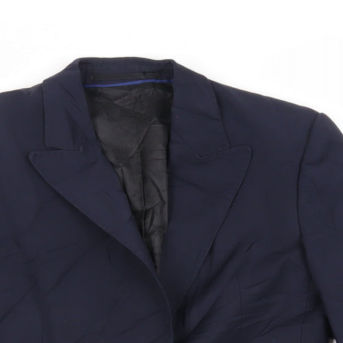 Wardrobes Womens Blue Jacket Blazer Size 8 Button