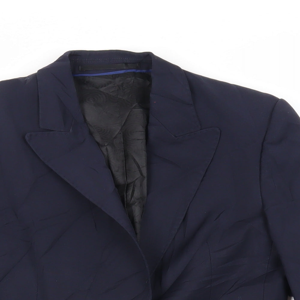 Wardrobes Womens Blue Jacket Blazer Size 8 Button