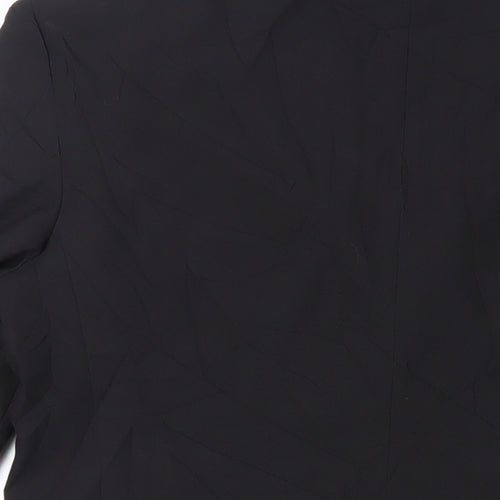 Portefino Mens Black Polyester Jacket Suit Jacket Size 40 Regular