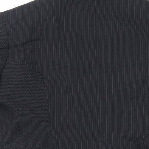 Dorothy Perkins Womens Black Striped Jacket Blazer Size 12 Button