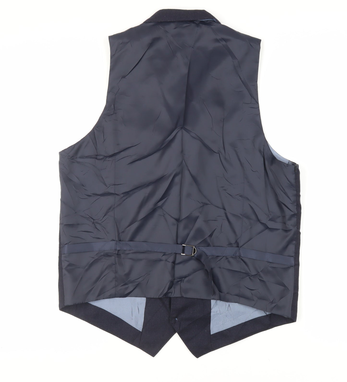 Holland Esquire Mens Blue Wool Jacket Suit Waistcoat Size 44 Regular