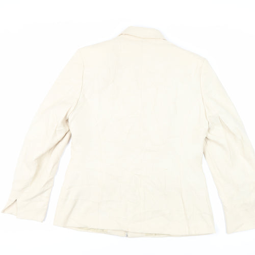 Berkertex Womens Beige Jacket Blazer Size 14 Zip