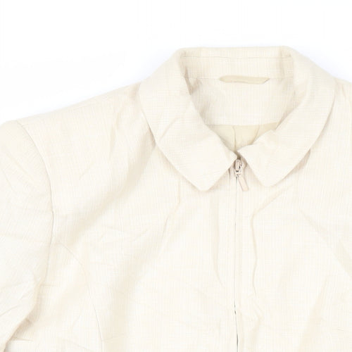 Berkertex Womens Beige Jacket Blazer Size 14 Zip