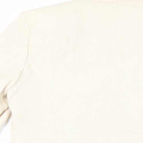 Berkertex Womens Beige Jacket Blazer Size 14 Zip