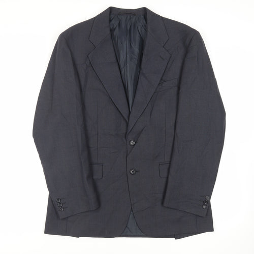 Debenhams Mens Blue Striped Polyester Jacket Suit Jacket Size 40 Regular