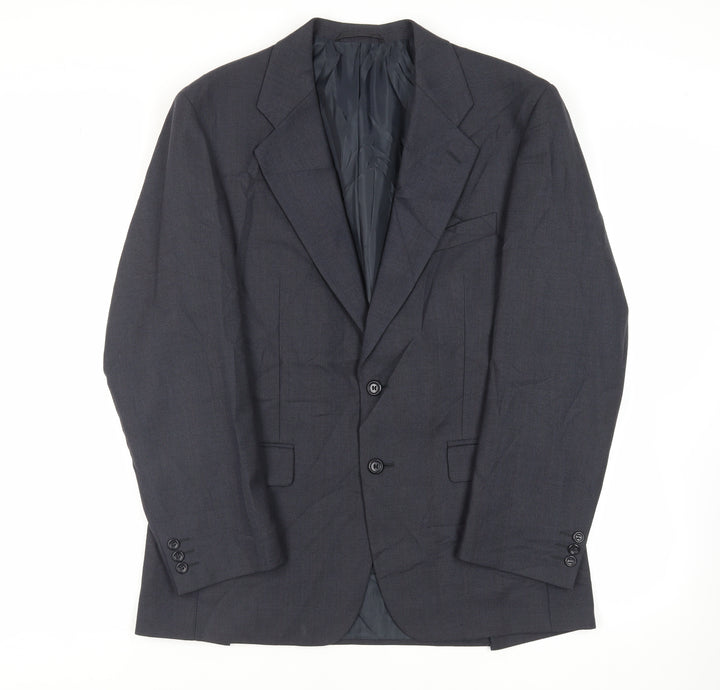 Debenhams Mens Blue Striped Polyester Jacket Suit Jacket Size 40 Regular
