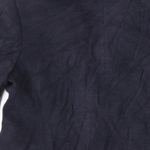 St Michael Womens Blue Jacket Blazer Size 14 Button - Vintage