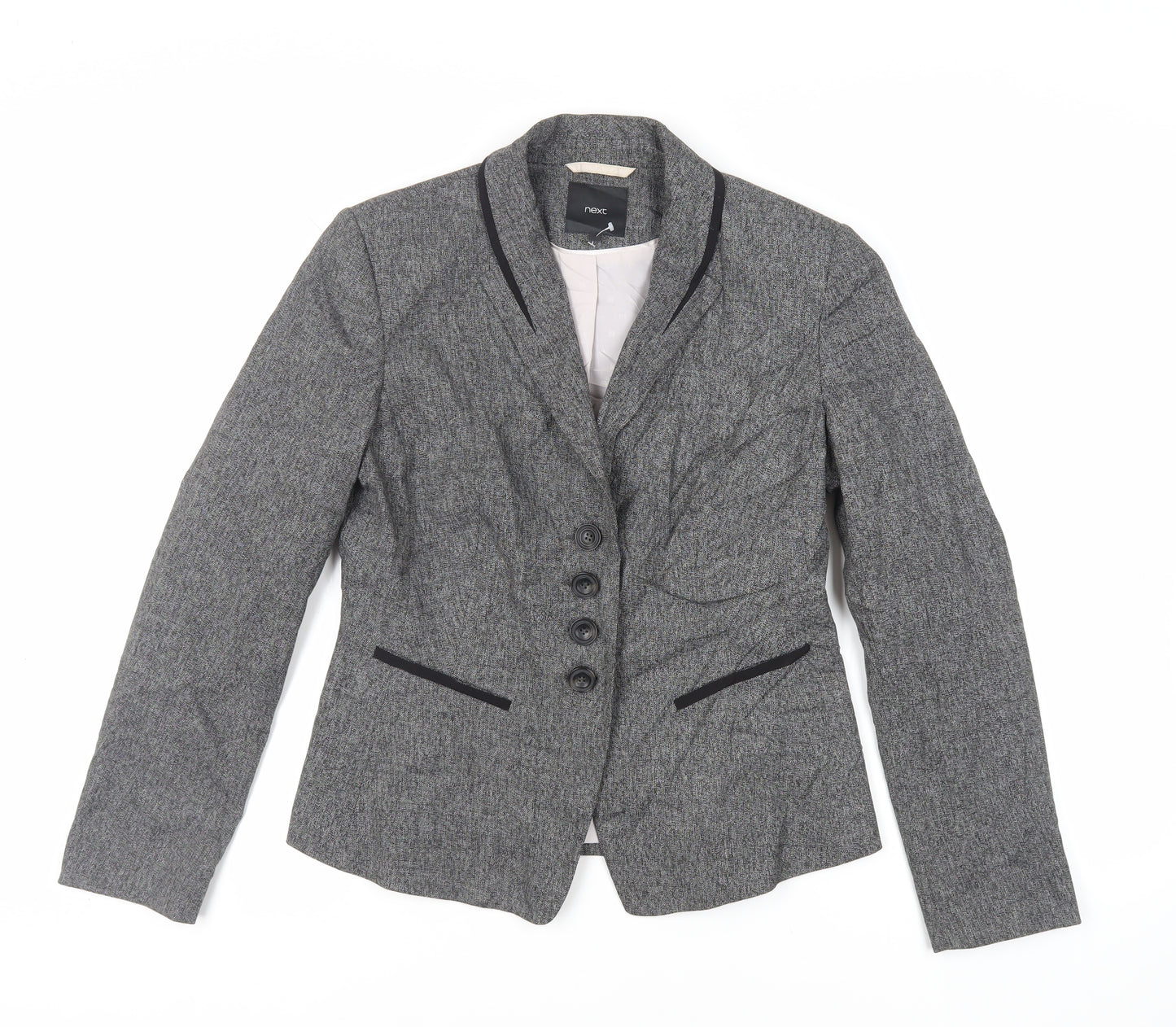 NEXT Womens Grey Jacket Blazer Size 12 Button