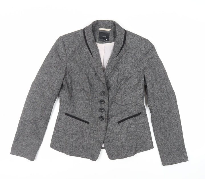 NEXT Womens Grey Jacket Blazer Size 12 Button