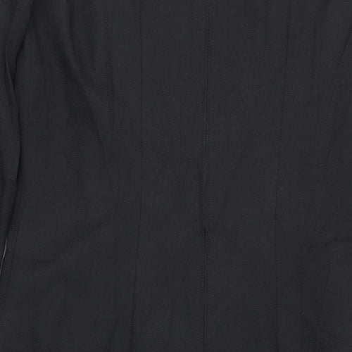 Henry Lee Womens Black Polyester Sheath Size 10 Mock Neck Zip