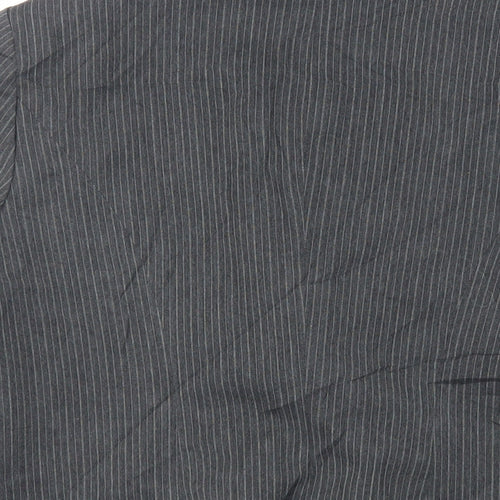 Debenhams Womens Grey Striped Jacket Blazer Size 12 Button