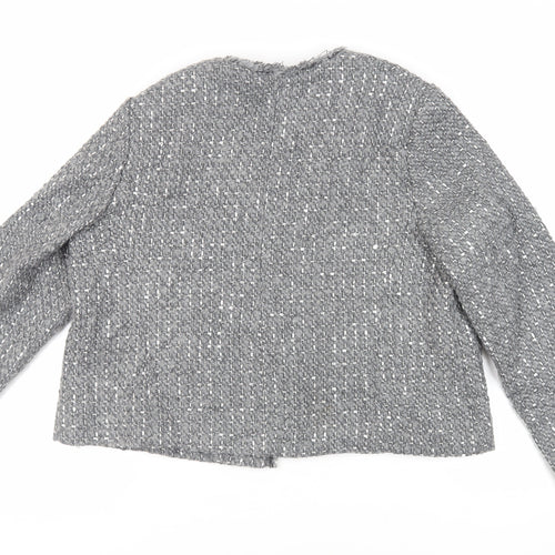 Marks and Spencer Womens Grey Jacket Blazer Size 16 - Open