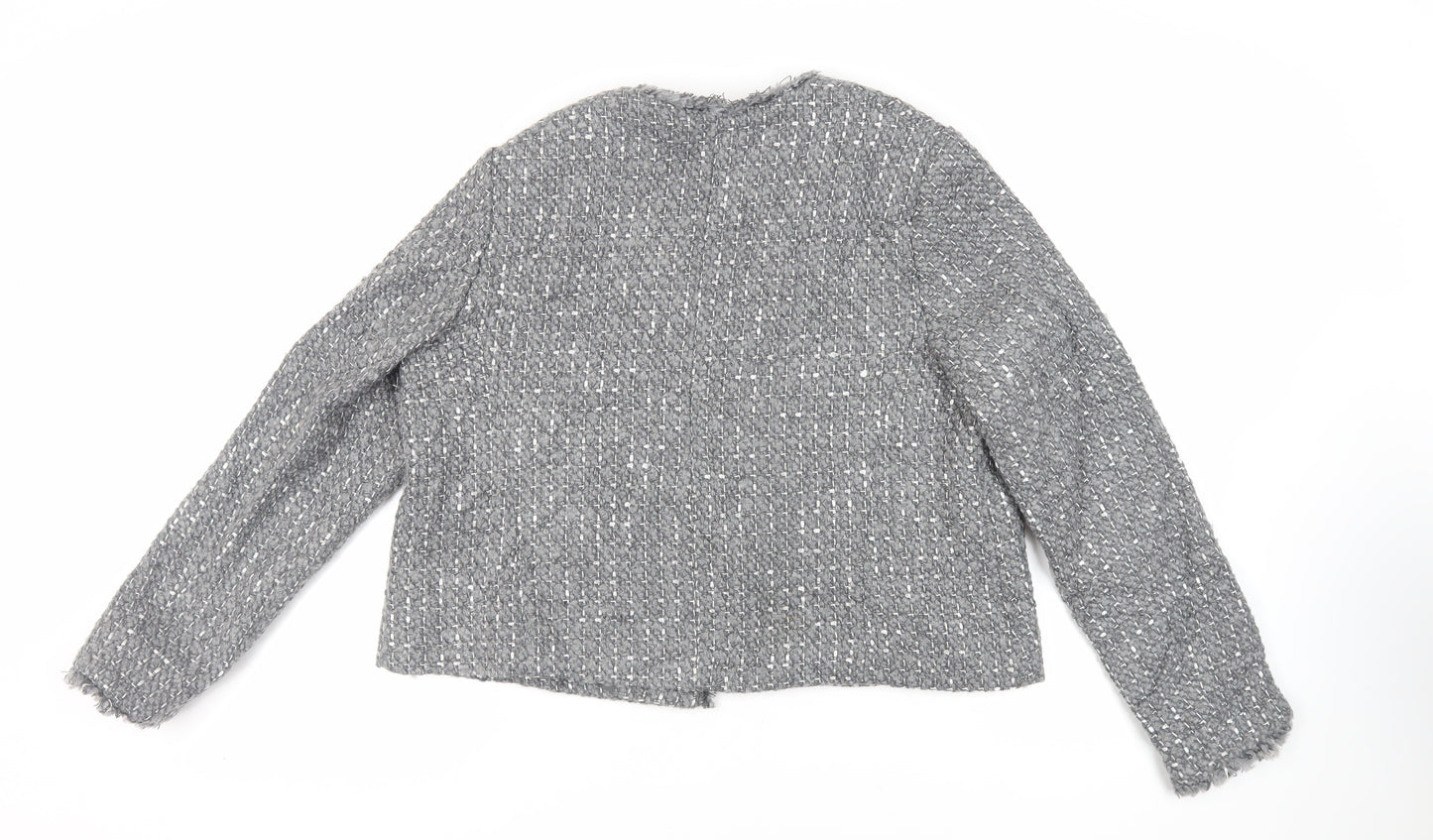 Marks and Spencer Womens Grey Jacket Blazer Size 16 - Open
