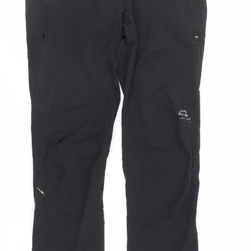 Mountain Equipment Womens Black Polyamide Snow Pants Trousers Size 10 L31 in Regular Zip - Ankle Zip Technical Outdoors Winter Sports