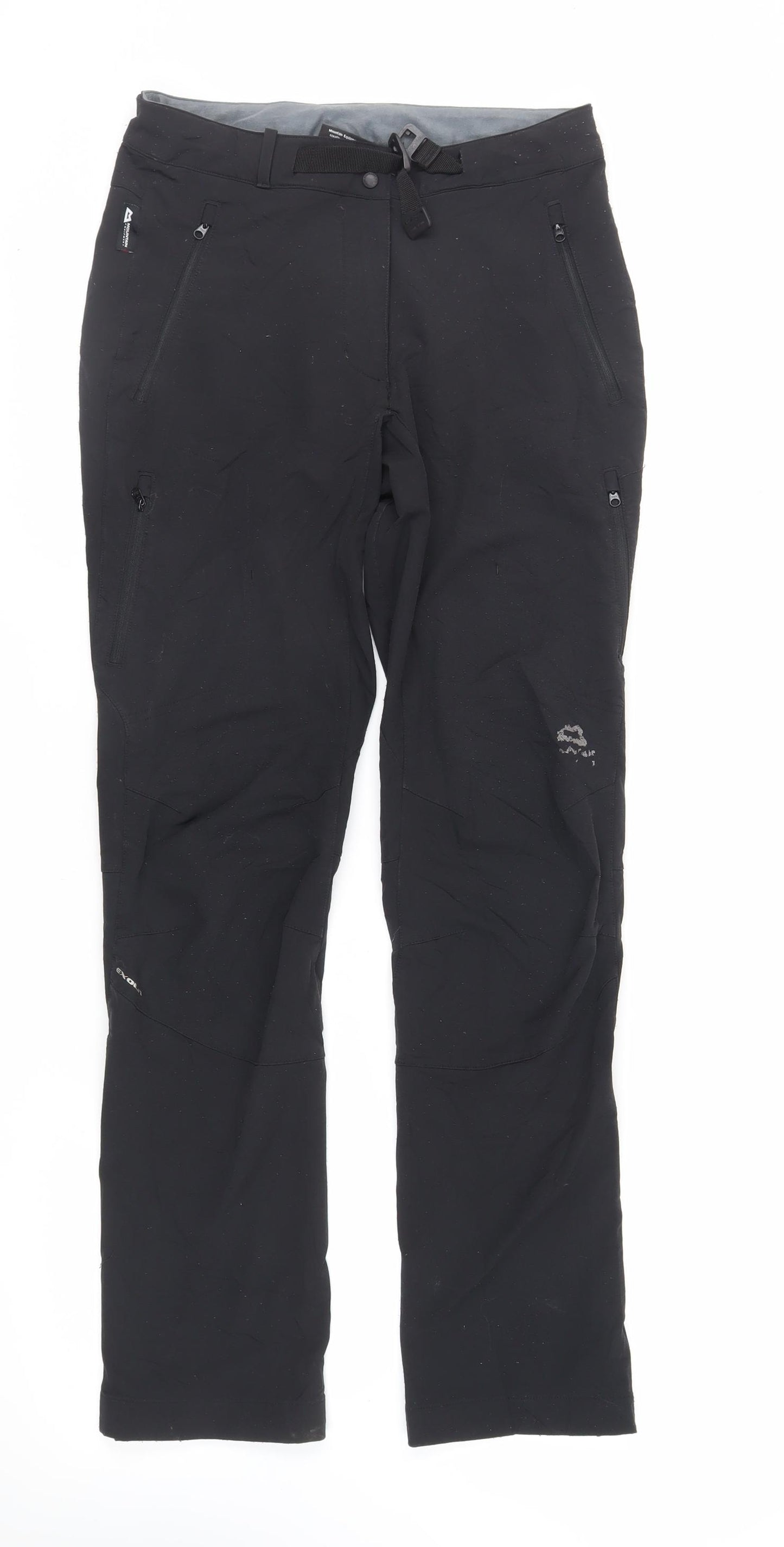 Mountain Equipment Womens Black Polyamide Snow Pants Trousers Size 10 L31 in Regular Zip - Ankle Zip Technical Outdoors Winter Sports